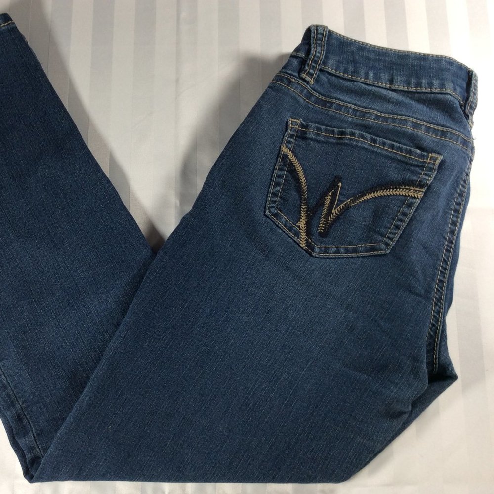 Ladies Size 30 Short - Medium Wash Mid Rise Straight Leg Jeans